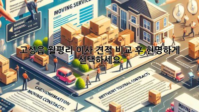고성읍 월평리 이사, 견적 비교 후 현명하게 선택하세요!